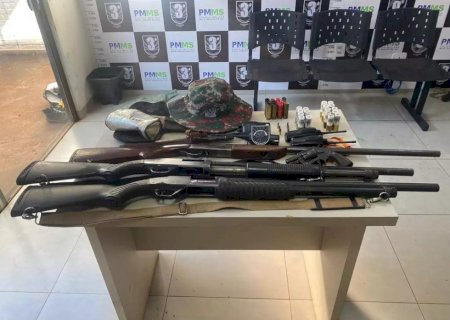 TRÊS CAÇADORES SÃO DETIDOS POR PORTE ILEGAL DE ARMA EM DOURADOS