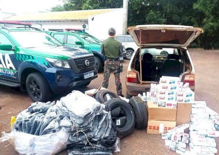 POLÍCIA FLAGRA UNO 'RECHEADO' DE CONTRABANDO RUMO À CAPITAL