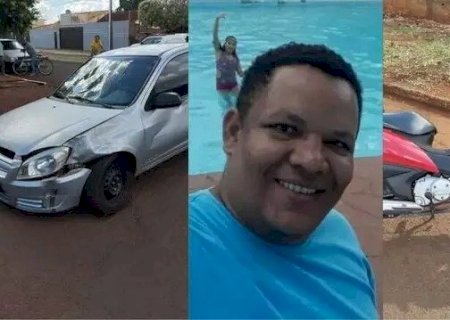 HOMEM MORRE APÓS ACIDENTE DE MOTO EM CRUZAMENTO