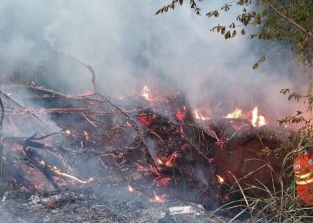 COM ESFORÇO CONCENTRADO, CORPO DE BOMBEIROS COMBATE INCÊNDIO FLORESTAL EM MS