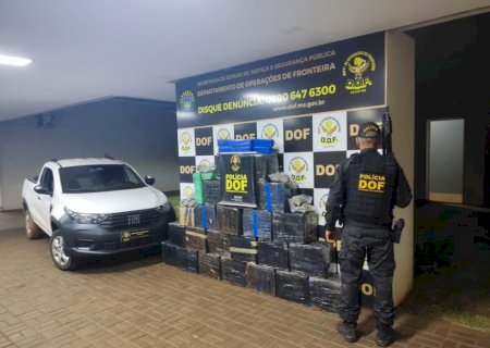 HOMEM É PRESO EM DOURADOS APÓS FUGIR COM PICAPE LOTADA DE MACONHA