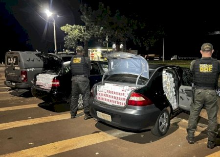 VEÍCULOS CARREGADOS COM CIGARROS CONTRABANDEADOS SÃO APREENDIDOS EM PONTA PORÃ