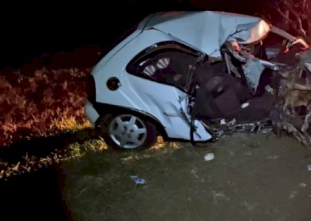 MÃE E FILHA MORREM APÓS HOMEM BATER CARRO EM ÁRVORE NA MS-386