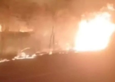 APÓS SEIS HORAS, INCÊNDIO EM ÁREA DO AEROPORTO DE DOURADOS É CONTROLADO