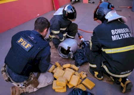POLÍCIA APREENDE 9,3 QUILOS DE SKUNK DENTRO DE UM BOTIJÃO DE GÁS