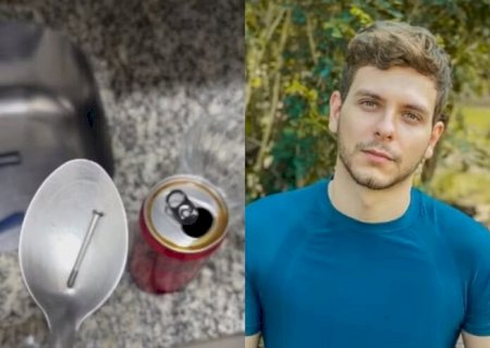 JOVEM ENCONTRA PARAFUSO DENTRO DE LATA DE REFRIGERANTE DURANTE ALMOÇO NO TRABALHO