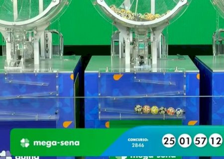 MEGA-SENA, CONCURSO 2.846: PRÊMIO ACUMULA E VAI A R$ 45 MILHÕES