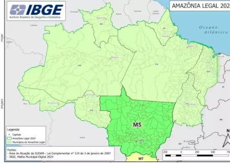 NEM O IBGE ESCAPA: MAPA DA AMAZÔNIA LEGAL INVERTE ORDEM DE MS E MT